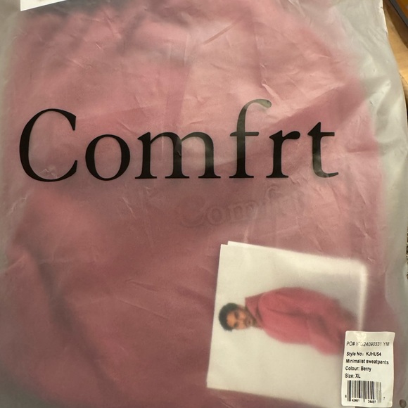 Comfrt Minimalist joggers. Berry. XL. New in packaging. - Picture 2 of 4